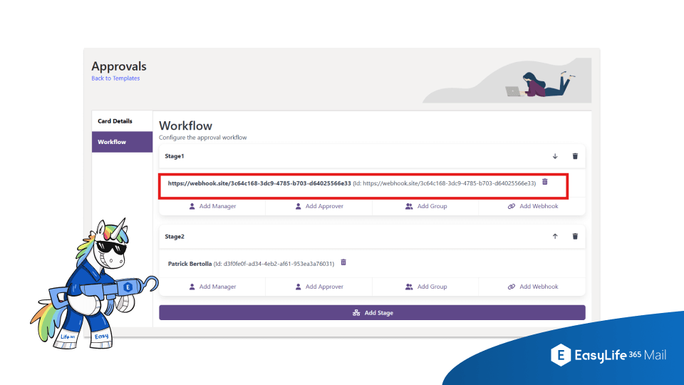 EasyLife 365 Mail - Webhook-Controlled Approval Workflows